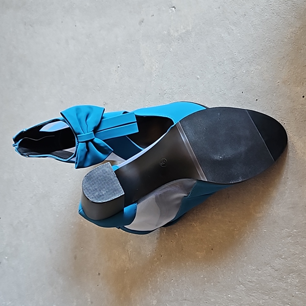 Brand New Jolimall teal suede heels - Picture 5 of 7